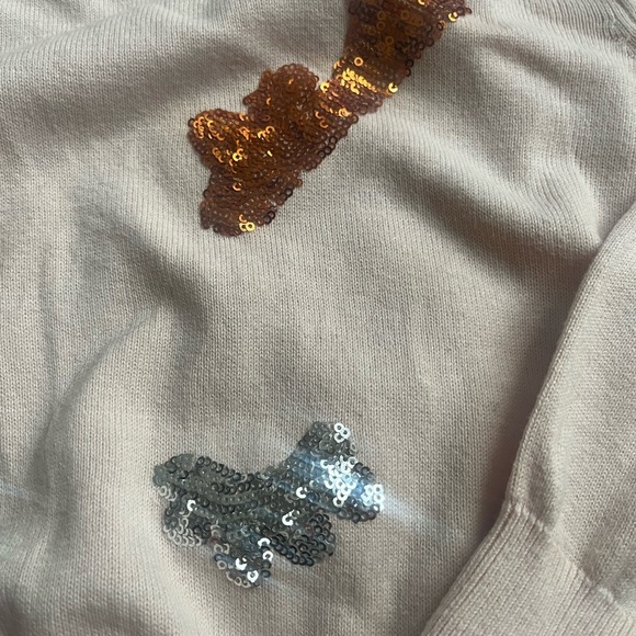 Girls Pom Pom detail sequin  Chritmas sweater 9Y - Picture 5 of 8